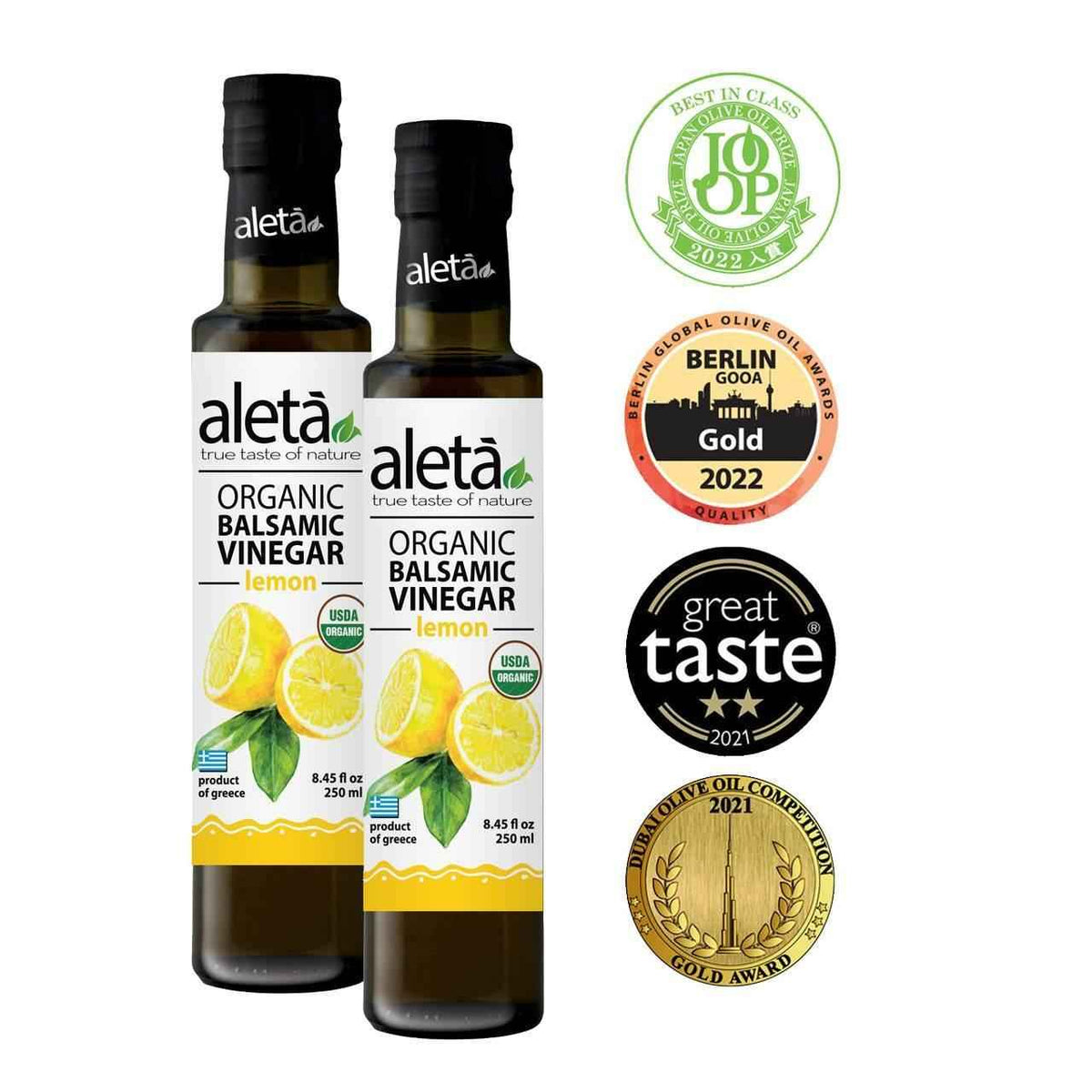 Lemon Infused Organic Balsamic Vinegar - Elevate Your Meals Naturally