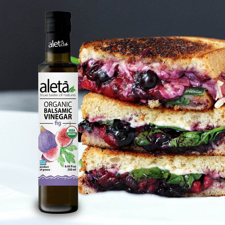 Aleta Organic, Infused Balsamic Vinegar, Orange & Fig Pack, Glass Bottle, 8.45 oz., Pack of 2 - Aleta Farms