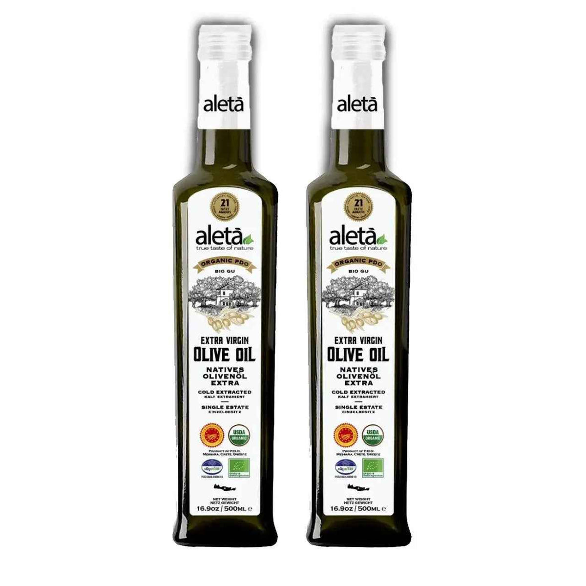 Aleta Organic & PDO Extra Virgin Greek Olive Oil - Elevate Your Culinary Experience