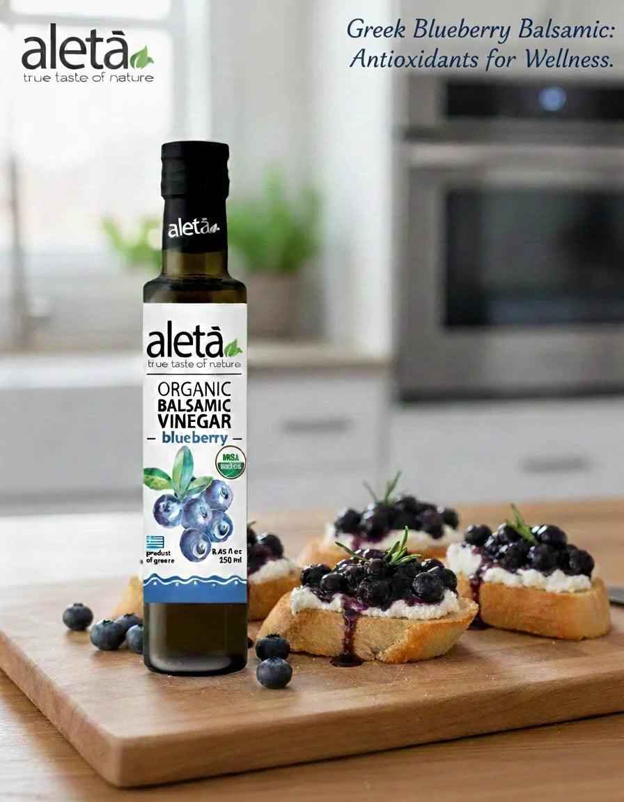 Aleta Organic Blueberry Infused Balsamic Vinegar - Elevate Your Culinary Experience