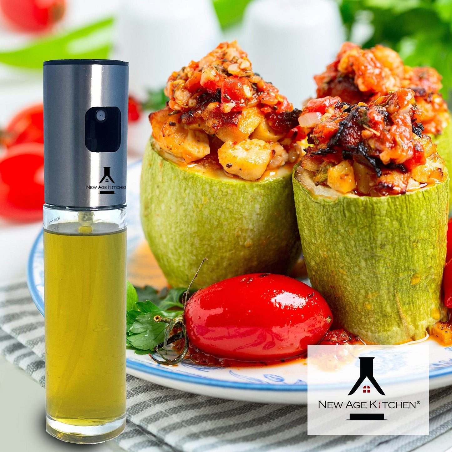 Olive Oil Sprayer and Mister, 100ml Glass Spray Bottle for Salad, BBQ, Baking - Aleta Farms