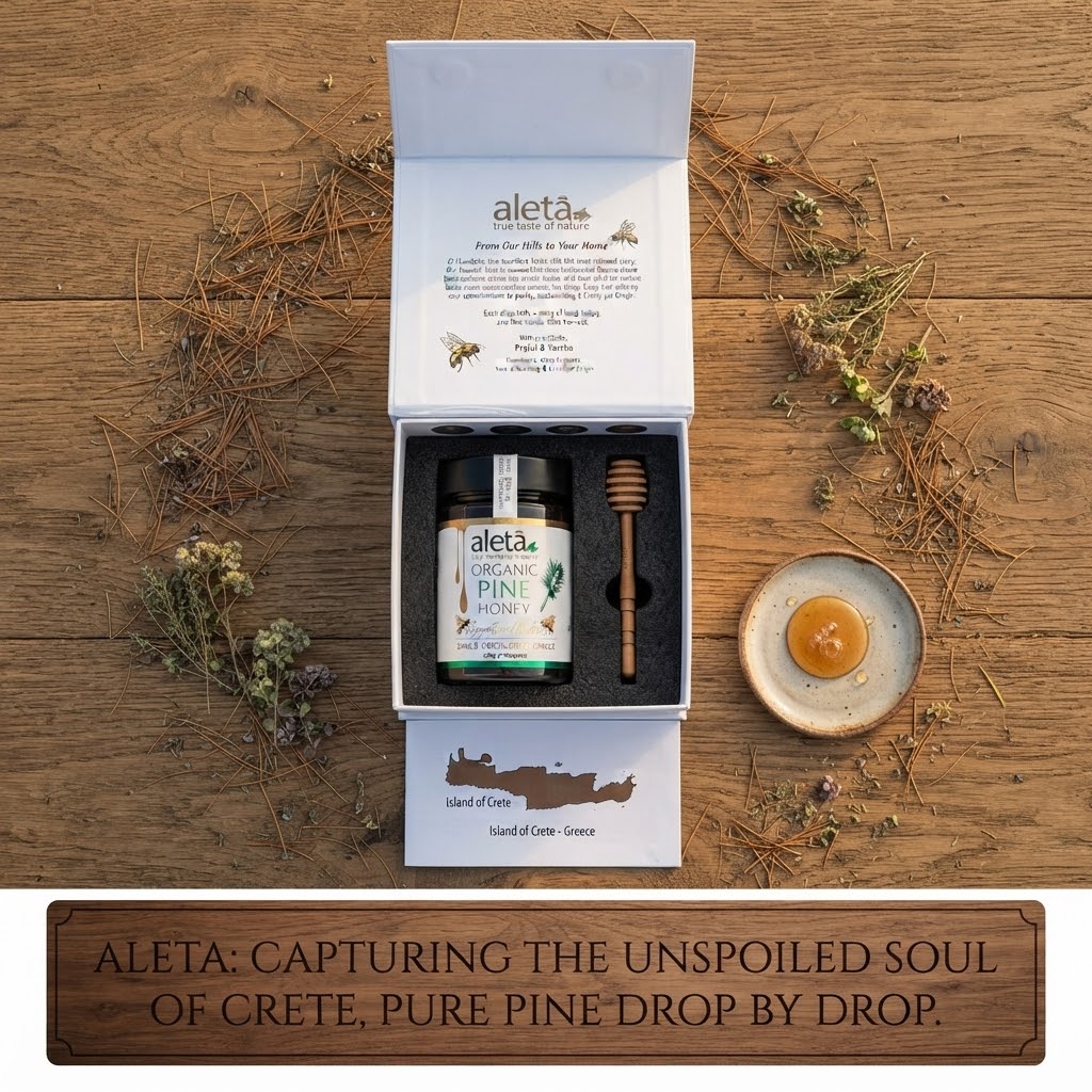 Aleta Organic Rare FIR Honey Gift, Single Origin Superfood, Founders Reserve, Gift Box w/ Dipper, 450g (1lb) Unity Brands Group