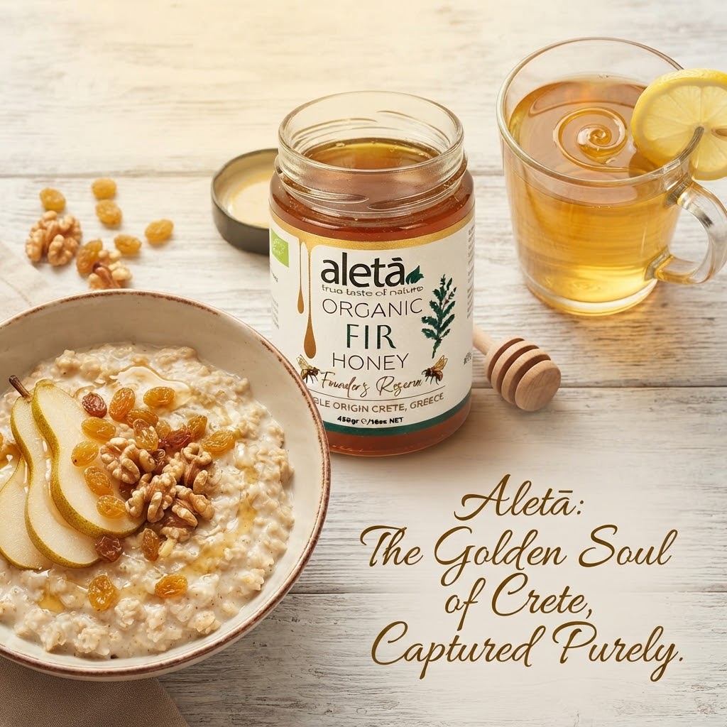 Aleta Organic Rare FIR Honey Gift, Single Origin Superfood, Founders Reserve, Gift Box w/ Dipper, 450g (1lb) Unity Brands Group