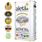 Aleta Organic & PDO Single Estate Traceable Extra Virgin Greek Olive Oil, 1 Ltr Tin, 33.8 oz. Pack of 1 - Aleta Farms