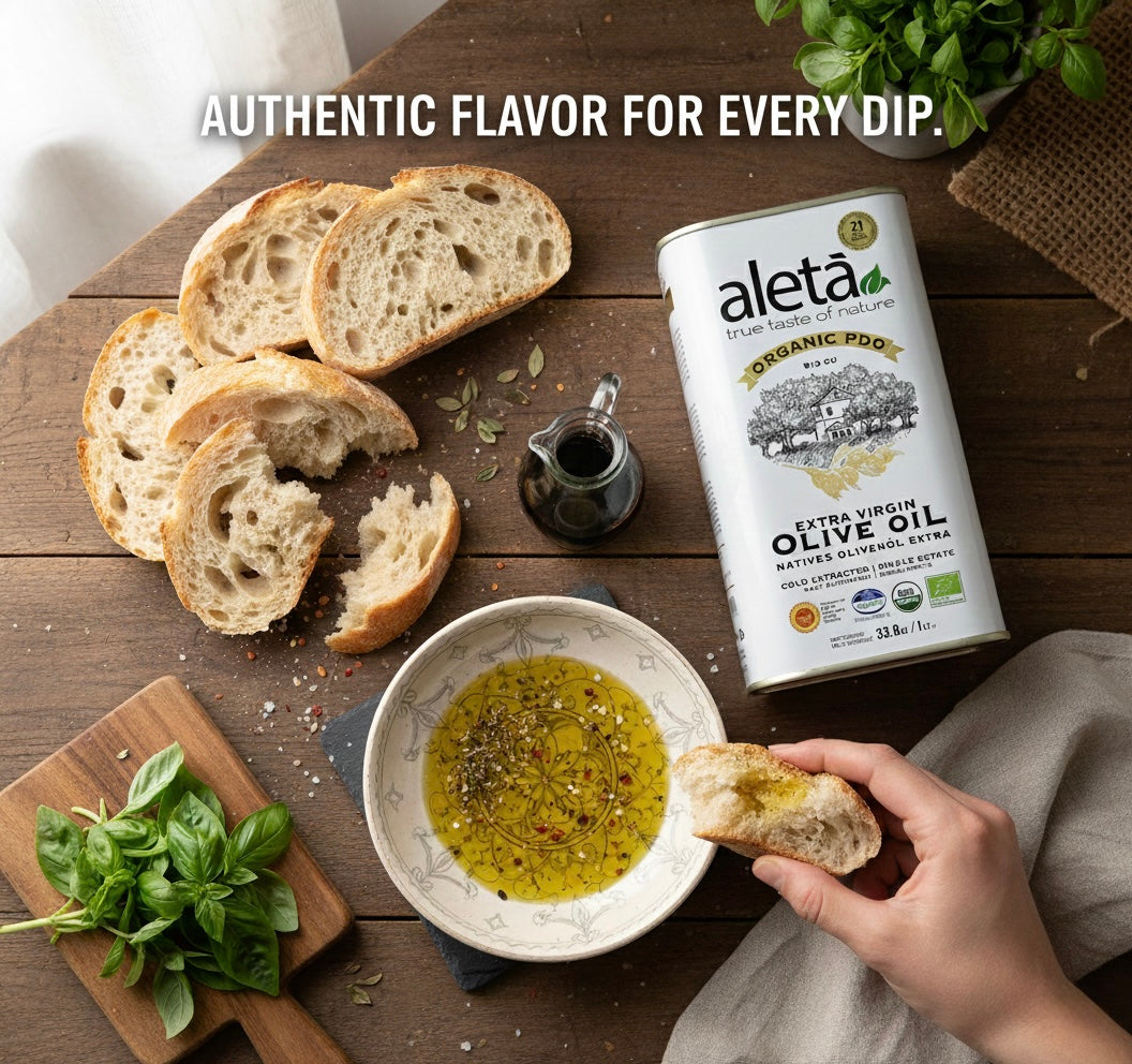 Aleta Organic & PDO Single Estate Traceable Extra Virgin Greek Olive Oil, 500 ml (17 oz) Tin