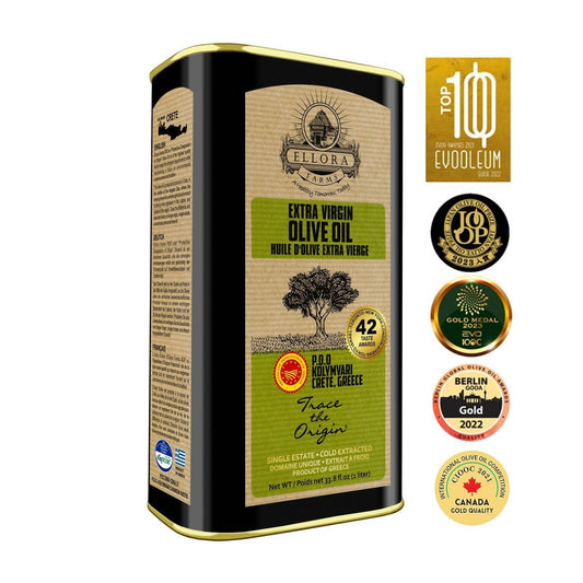 Traceable 2025 Harvest Single Estate Greek Extra Virgin Olive Oil, Kosher & PDO Certified, 33.8 oz. - Aleta Farms