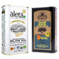 Aleta Organic & Ellora PDO SITIA Estate Extra Virgin Greek Olive Oil, 1 Ltr Tin, 33.8 oz. Combo