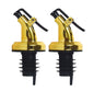Venus Chef Pourer, Perfect for Oil, Vinegar or Wines, Snap on Lock, Gold, Pack of 2