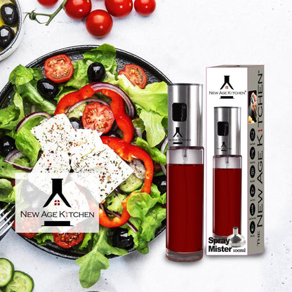 Olive Oil Sprayer and Mister, 100ml Glass Spray Bottle for Salad, BBQ, Baking - Aleta Farms
